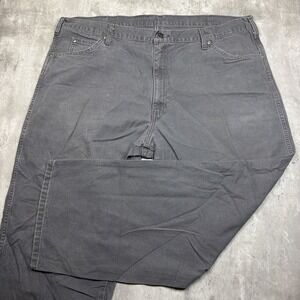 Dickies Gray 5 Pocket Straight Leg Canvas Work Pants Size Men's 42x30 USA